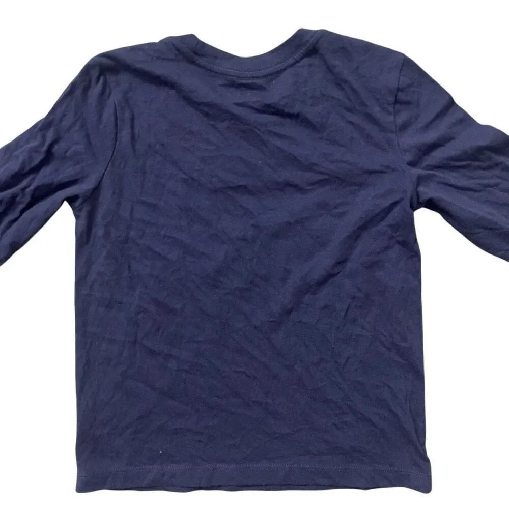 Old Navy Boys Navy Star Astronaut Planets Space Long Sleeve Graphic Tee Size 6/7